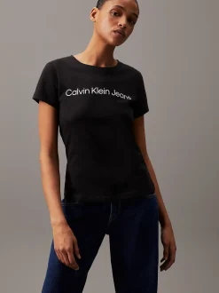 Calvin Klein Schmales Logo-T-Shirt aus Baumwolle^Damen T-shirts & Tops