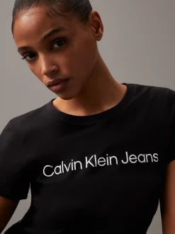 Calvin Klein Schmales Logo-T-Shirt aus Baumwolle^Damen T-shirts & Tops