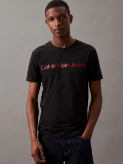 Calvin Klein Schmales Logo-T-Shirt aus Baumwolle^Herren T-shirts