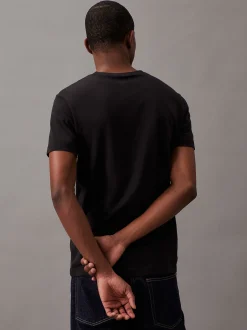 Calvin Klein Schmales Logo-T-Shirt aus Baumwolle^Herren T-shirts