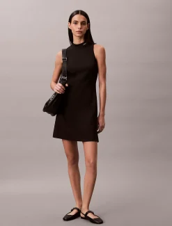Calvin Klein Schmales Minikleid mit Stehkragen^Damen Kleider & Röcke