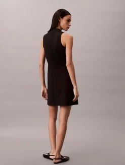 Calvin Klein Schmales Minikleid mit Stehkragen^Damen Kleider & Röcke