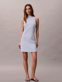 Calvin Klein Schmales Minikleid mit Stehkragen^Damen Kleider & Röcke