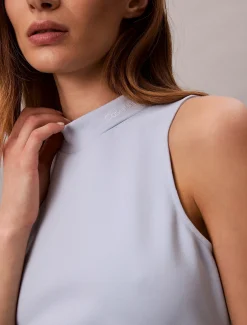 Calvin Klein Schmales Minikleid mit Stehkragen^Damen Kleider & Röcke