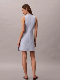 Calvin Klein Schmales Minikleid mit Stehkragen^Damen Kleider & Röcke