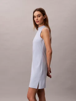Calvin Klein Schmales Minikleid mit Stehkragen^Damen Kleider & Röcke