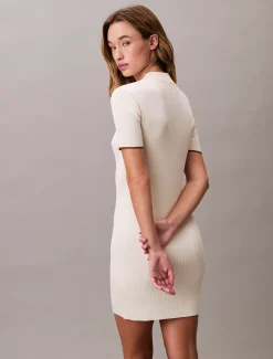 Calvin Klein Schmales Minikleid mit Viertelreißverschluss^Damen Kleider & Röcke