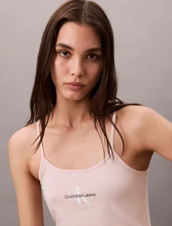 Calvin Klein Schmales Monogramm-Cami-Kleid^Damen Kleider & Röcke