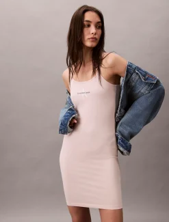Calvin Klein Schmales Monogramm-Cami-Kleid^Damen Kleider & Röcke