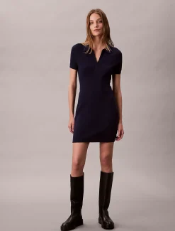 Calvin Klein Schmales Polokleid mit Reißverschluss^Damen Kleider & Röcke