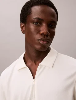 Calvin Klein Schmales Poloshirt aus Stretch-Mesh^Herren Hemden & Poloshirts