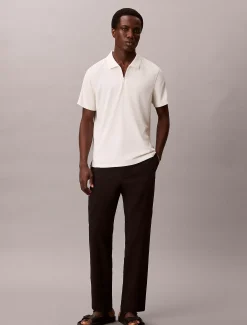 Calvin Klein Schmales Poloshirt aus Stretch-Mesh^Herren Hemden & Poloshirts