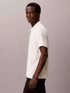 Calvin Klein Schmales Poloshirt aus Stretch-Mesh^Herren Hemden & Poloshirts
