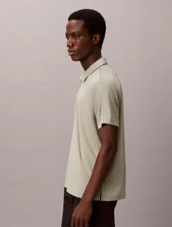 Calvin Klein Schmales Poloshirt aus Stretch-Mesh^Herren Hemden & Poloshirts