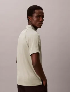 Calvin Klein Schmales Poloshirt aus Stretch-Mesh^Herren Hemden & Poloshirts