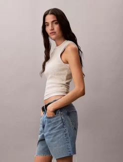 Calvin Klein Schmales Racerback-Tanktop mit Waffelstruktur^Damen T-shirts & Tops