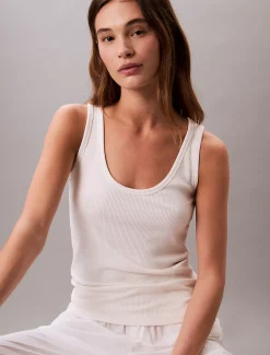 Calvin Klein Schmales Rippstrick-Tanktop^Damen T-shirts & Tops