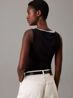 Calvin Klein Schmales Rippstrick-Tanktop^Damen T-shirts & Tops