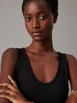 Calvin Klein Schmales Rippstrick-Tanktop^Damen T-shirts & Tops