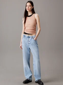 Calvin Klein Schmales Tanktop aus gerippter Baumwolle^Damen T-shirts & Tops