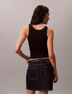 Calvin Klein Schmales Tanktop aus gerippter Baumwolle^Damen T-shirts & Tops