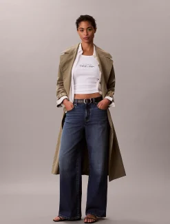 Calvin Klein Schmales Tanktop aus gerippter Baumwolle^Damen T-shirts & Tops