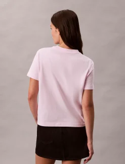 Calvin Klein Schmales T-Shirt mit Logo-Grafik^Damen T-shirts & Tops