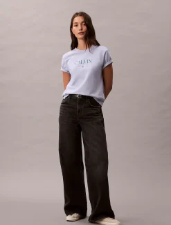 Calvin Klein Schmales T-Shirt mit Logo-Grafik^Damen T-shirts & Tops