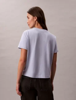 Calvin Klein Schmales T-Shirt mit Logo-Grafik^Damen T-shirts & Tops