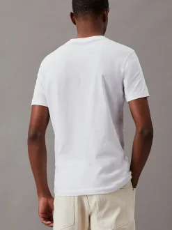 Calvin Klein Schmales T-Shirt mit Monogramm auf der Tasche^Herren T-shirts
