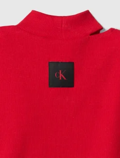 Calvin Klein Schmales T-Shirt mit Rundhalsausschnitt und Cutouts^Damen T-shirts & Tops