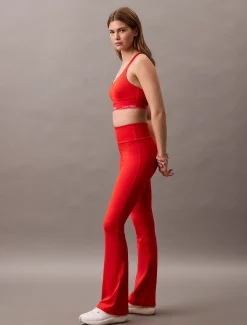 Calvin Klein Schnell trocknende, ausgestellte Gym-Leggings mit hohem Bund^Damen Sport Leggings|Hosen & Shorts