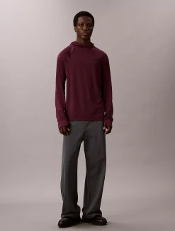 Calvin Klein Schnell trocknender Reise-T-Shirt-Hoodie mit Daumenlöchern^Herren Tops & T-shirts|T-shirts