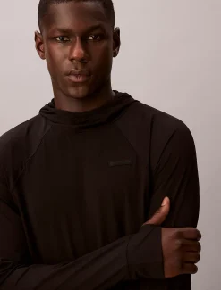 Calvin Klein Schnell trocknender Reise-T-Shirt-Hoodie mit Daumenlöchern^Herren Tops & T-shirts|T-shirts