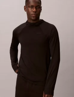 Calvin Klein Schnell trocknender Reise-T-Shirt-Hoodie mit Daumenlöchern^Herren Tops & T-shirts|T-shirts