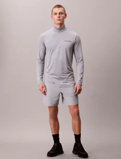 Calvin Klein Schnell trocknendes, langärmliges Funktionstop mit Viertelreißverschluss^Herren Jacken & Pullovers|Tops & T-shirts