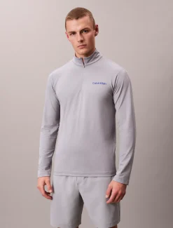Calvin Klein Schnell trocknendes, langärmliges Funktionstop mit Viertelreißverschluss^Herren Jacken & Pullovers|Tops & T-shirts