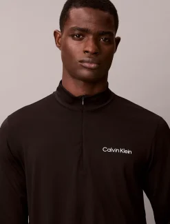 Calvin Klein Schnell trocknendes, langärmliges Funktionstop mit Viertelreißverschluss^Herren Jacken & Pullovers|Tops & T-shirts