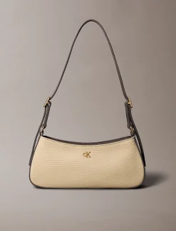 Calvin Klein Schultertasche aus Baumwoll-Canvas^Damen SchultertaschenFrisch Eingetroffen|Taschen