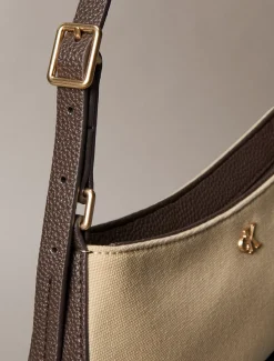 Calvin Klein Schultertasche aus Baumwoll-Canvas^Damen SchultertaschenFrisch Eingetroffen|Taschen