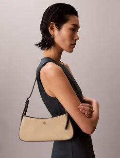 Calvin Klein Schultertasche aus Baumwoll-Canvas^Damen SchultertaschenFrisch Eingetroffen|Taschen