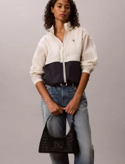 Calvin Klein Schultertasche aus Mesh mit Emblem-Logo^Damen SchultertaschenFrisch Eingetroffen|Taschen