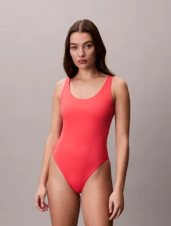 Calvin Klein Scoop Back Badeanzug – CK Icon^Damen BademodeFrisch Eingetroffen