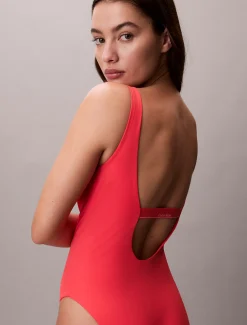 Calvin Klein Scoop Back Badeanzug – CK Icon^Damen BademodeFrisch Eingetroffen