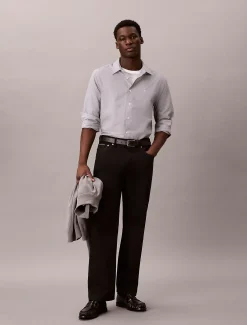 Calvin Klein Seersucker-Hemd mit garngefärbten Streifen^Herren Hemden & Poloshirts