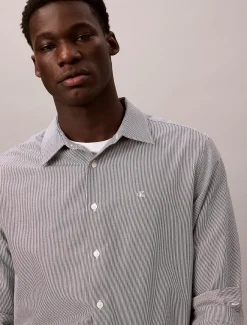 Calvin Klein Seersucker-Hemd mit garngefärbten Streifen^Herren Hemden & Poloshirts