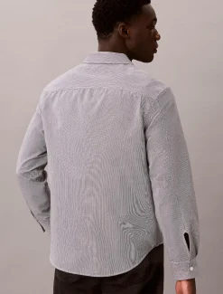 Calvin Klein Seersucker-Hemd mit garngefärbten Streifen^Herren Hemden & Poloshirts