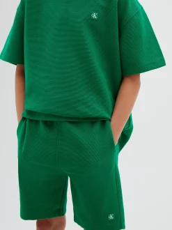 Calvin Klein Set aus T-Shirt und Shorts mit osmanischer Struktur^Kinder T-shirts|Kleidung