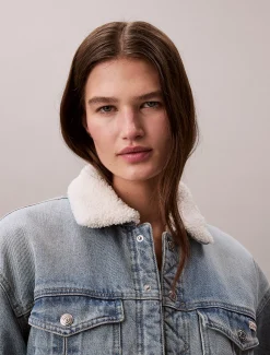 Calvin Klein Sherpa Jeansjacke^Damen JackenFrisch Eingetroffen