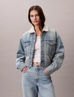 Calvin Klein Sherpa Jeansjacke^Damen JackenFrisch Eingetroffen